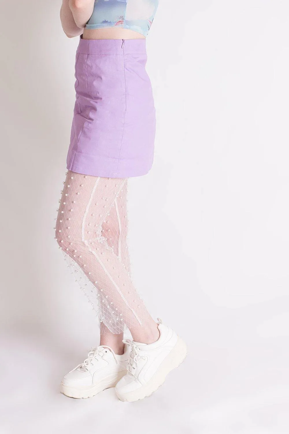 PURPLE MINI SKIRT