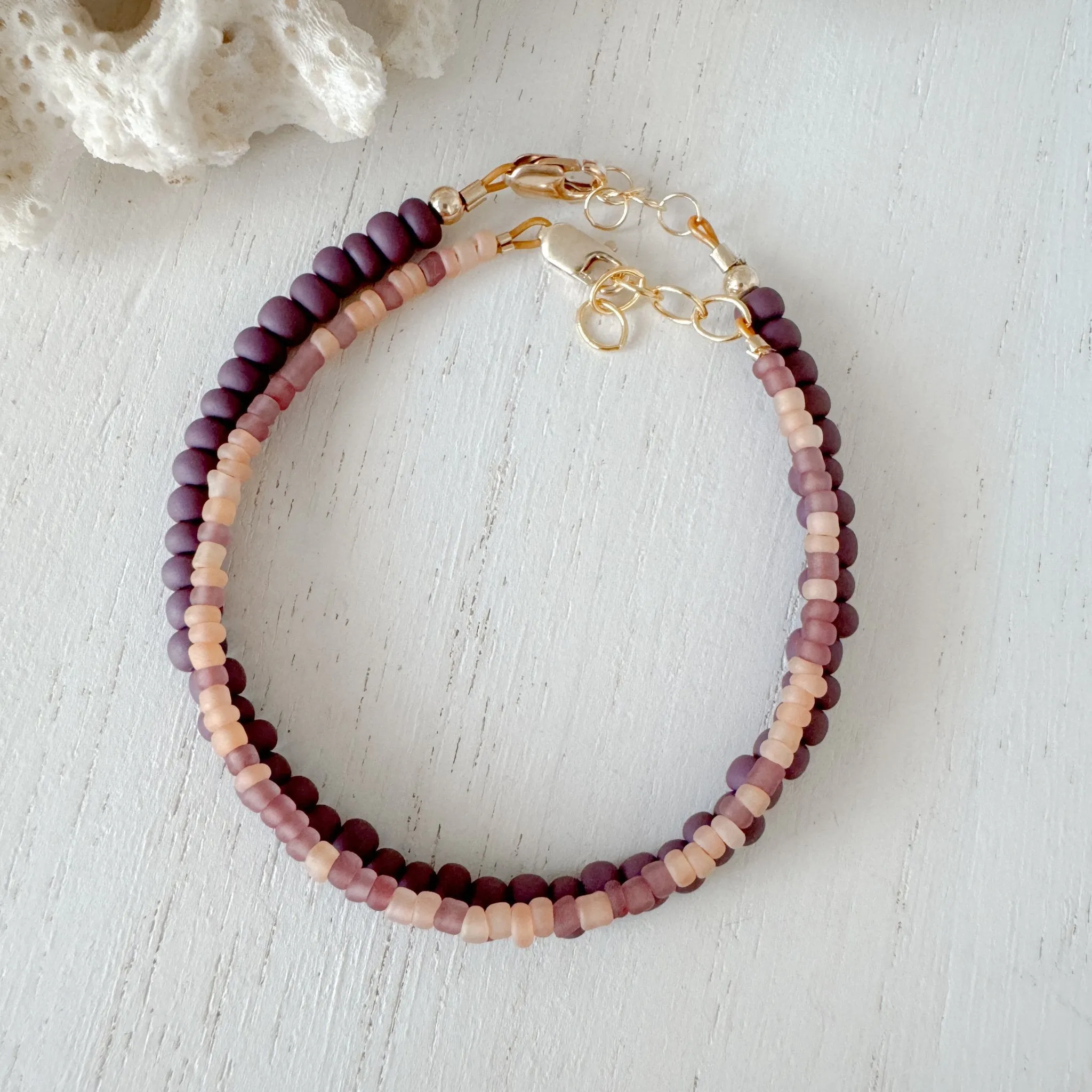 Purple Rain Stacking Bracelet - Set or Each