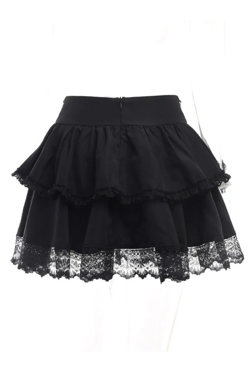 QS3463 Halloween Gothic Mini Skirt