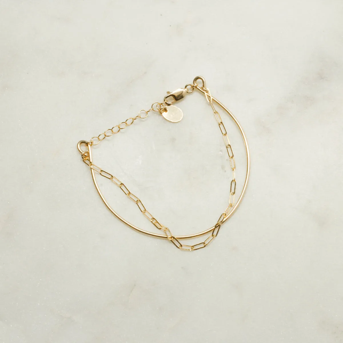 "bangle-chain" bracelet - modern anchor