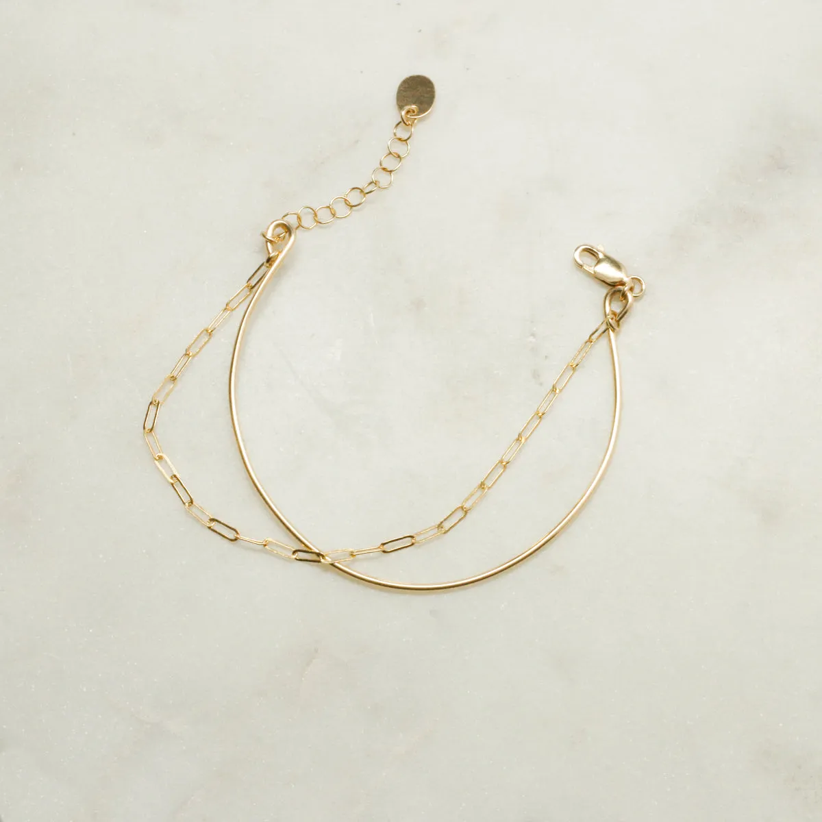 "bangle-chain" bracelet - modern anchor