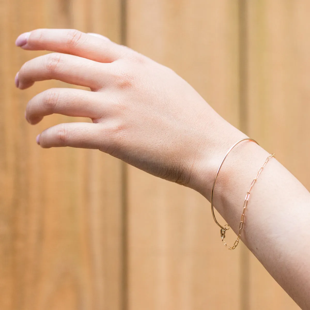 "bangle-chain" bracelet - modern anchor