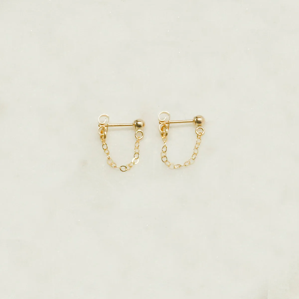 "front-to-back" chain earrings - classic cable