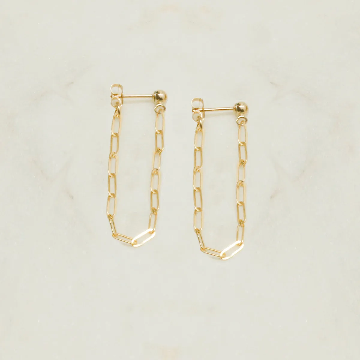 "front-to-back" chain earrings - modern anchor