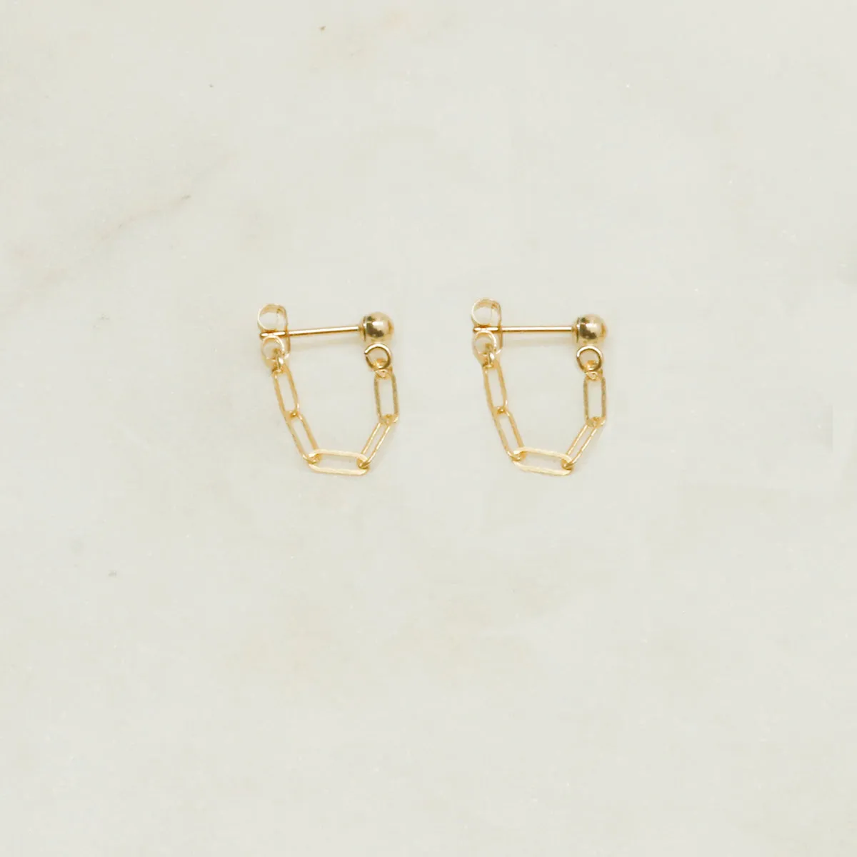 "front-to-back" chain earrings - modern anchor