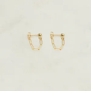 "front-to-back" chain earrings - modern anchor