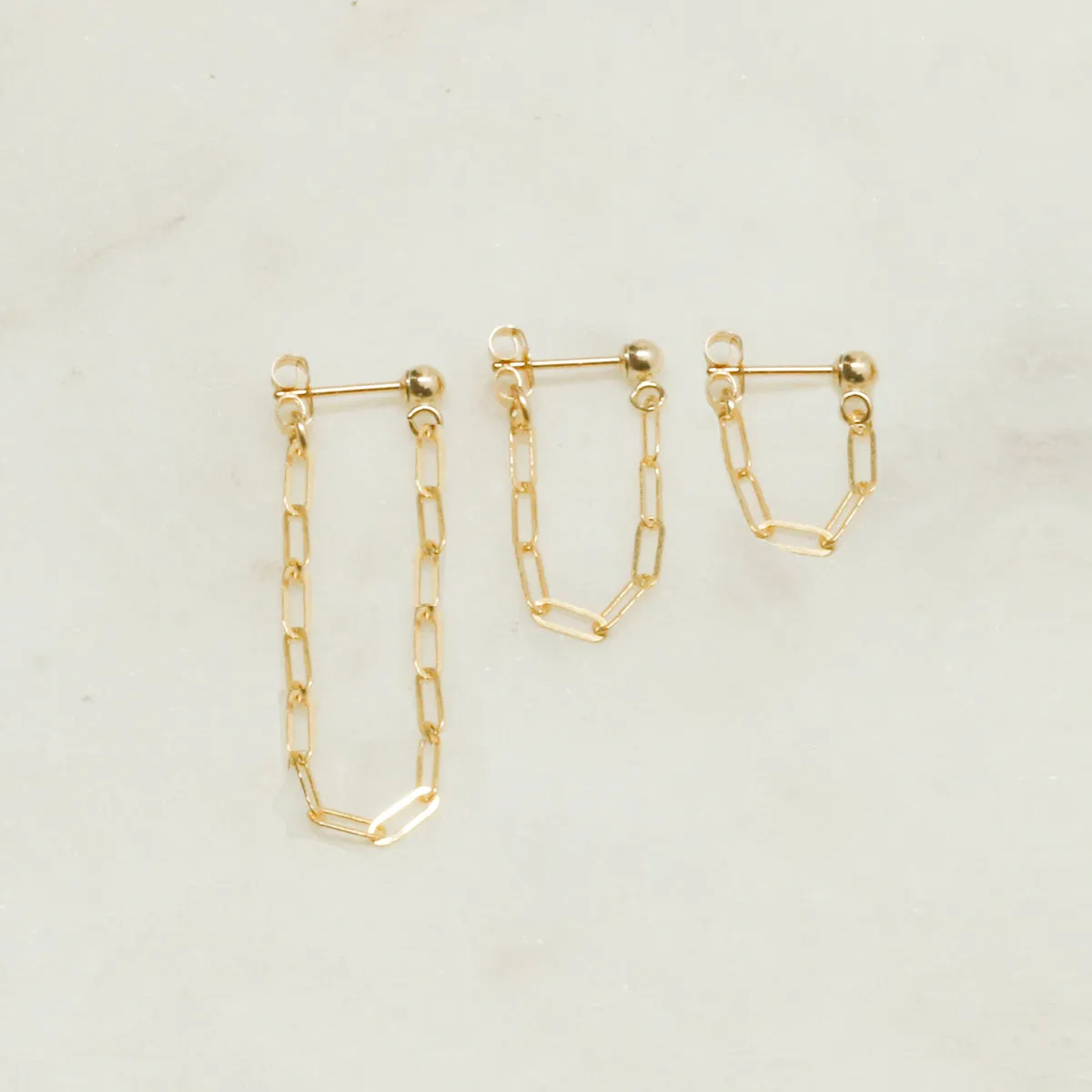 "front-to-back" chain earrings - modern anchor