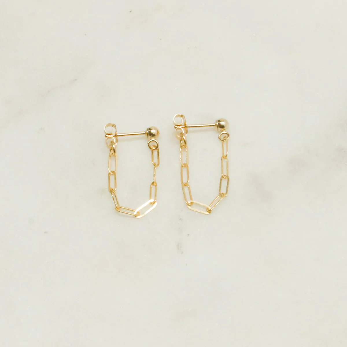 "front-to-back" chain earrings - modern anchor