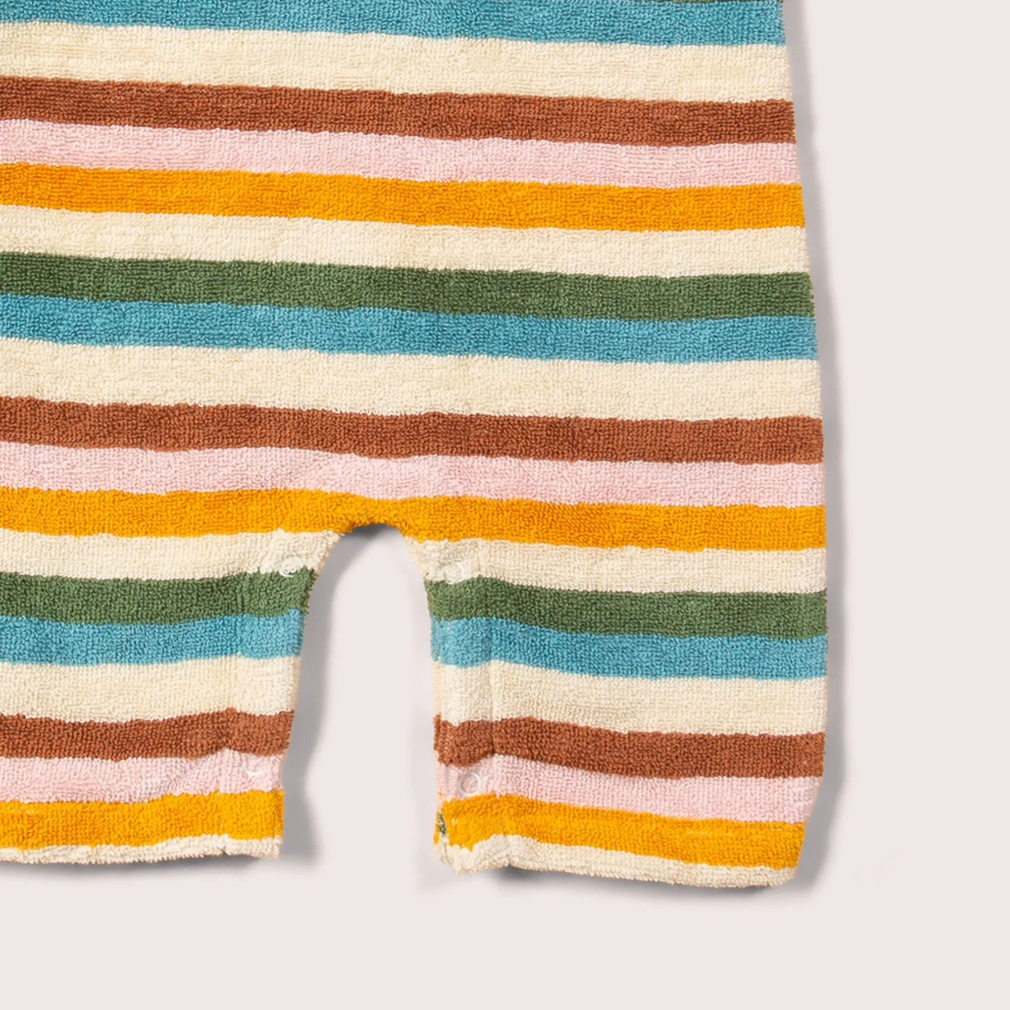 Rainbow Striped Towelling Romper