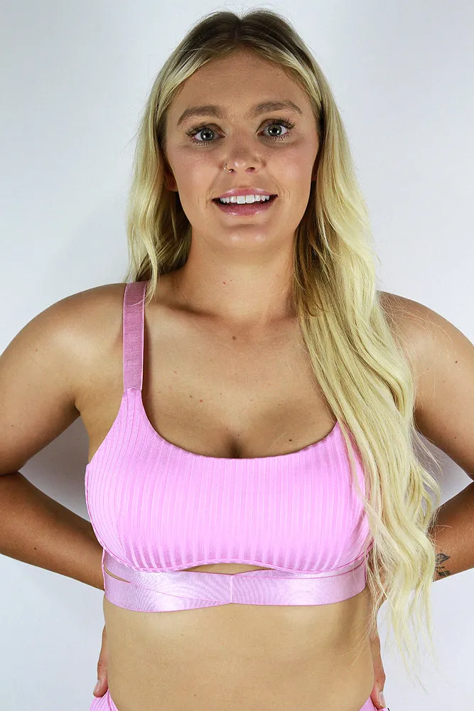 Rarr Crystal Strappy Bra – Peach