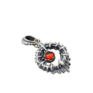 Real Solid 925 Sterling Silver Necklace Pendant Jewelry Bone Hollow Round HipHop Rock 22"