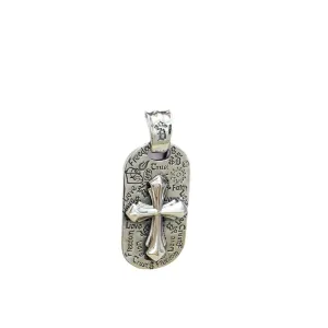 Real Solid 925 Sterling Silver Necklace Pendant Jewelry Cross Sun Amulet HipHop Rock 24"