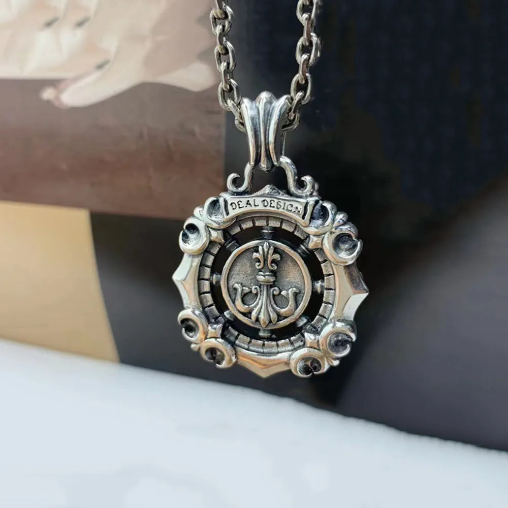 Real Solid 925 Sterling Silver Necklace Pendant Jewelry Stars Compass Anchor 24"