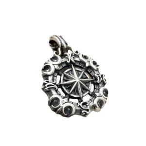 Real Solid 925 Sterling Silver Necklace Pendant Jewelry Stars Compass Anchor 24"