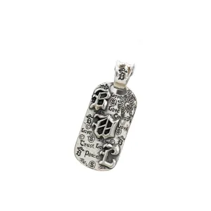 Real Solid 925 Sterling Silver Necklace Pendant Jewelry Sun Amulet Totem Letter 24"