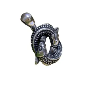 Real Solid 925 Sterling Silver Necklace Pendant Jewelry Wealth Pisces Amulet Carp 22"