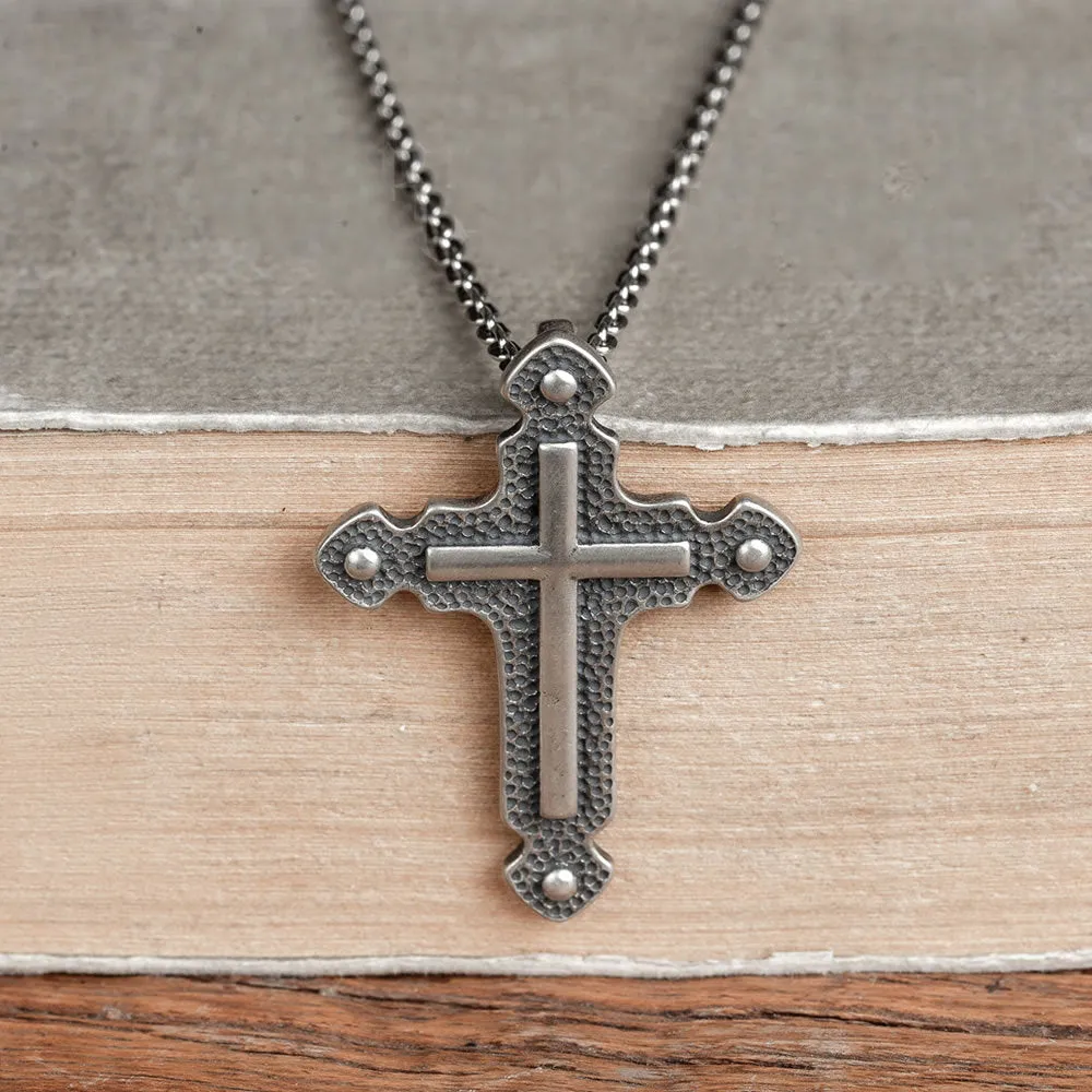 Real Solid 925 Sterling Silver Pendants Cross Fashion Gothic Punk Jewelry