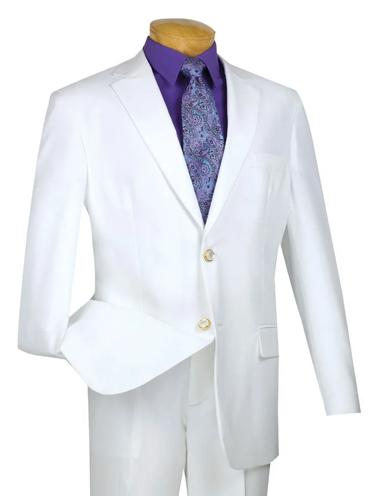 Regular Fit 2 Button Business Blazer (White) Z-2PP