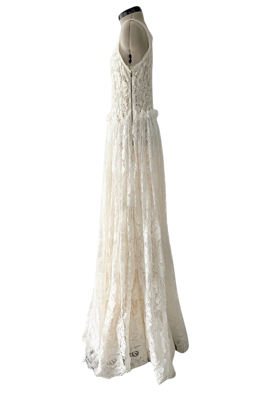 Resort 2012 Lanvin by Aber Elbaz Ivory Lace & Silk & Silk Net Wedding Dress