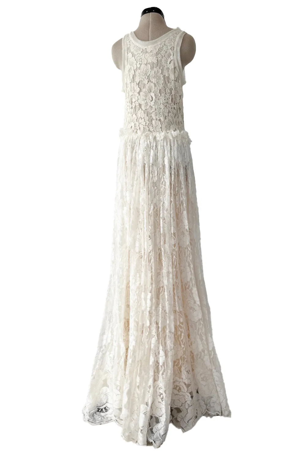 Resort 2012 Lanvin by Aber Elbaz Ivory Lace & Silk & Silk Net Wedding Dress