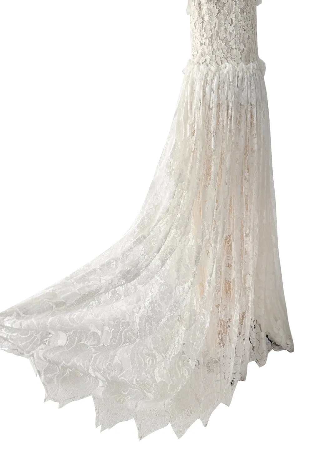 Resort 2012 Lanvin by Aber Elbaz Ivory Lace & Silk & Silk Net Wedding Dress