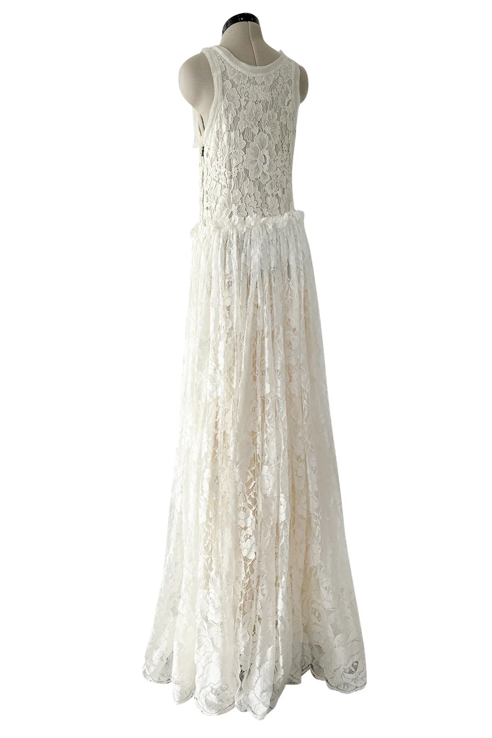 Resort 2012 Lanvin by Aber Elbaz Ivory Lace & Silk & Silk Net Wedding Dress