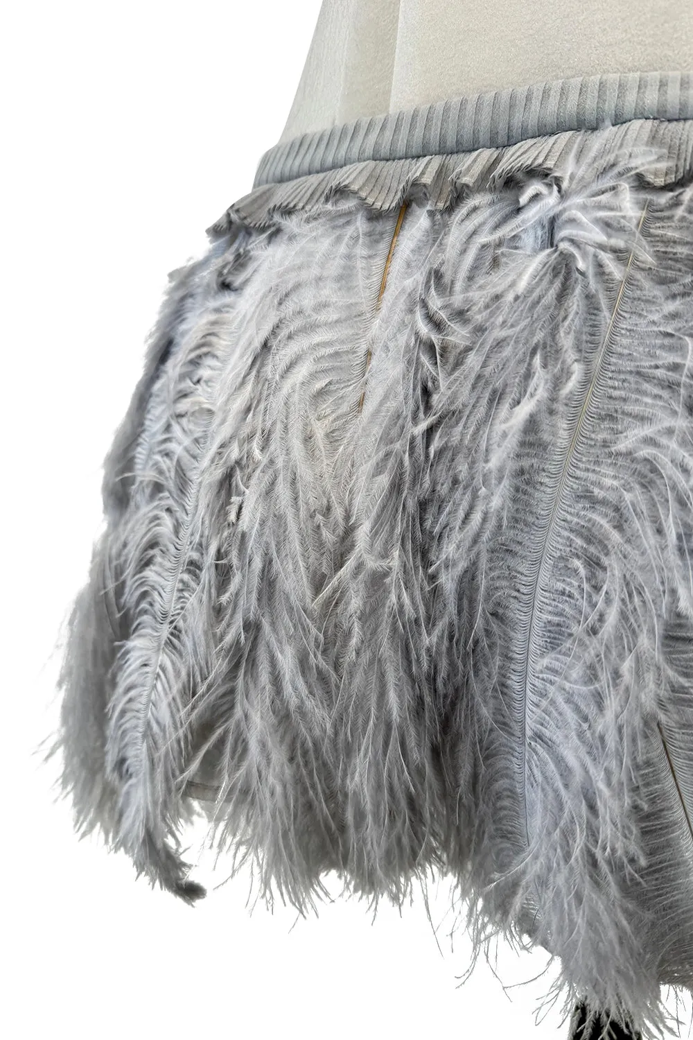Resort 2018 Prada by Miuccia Prada Silk Organza Dress w Feather Hem