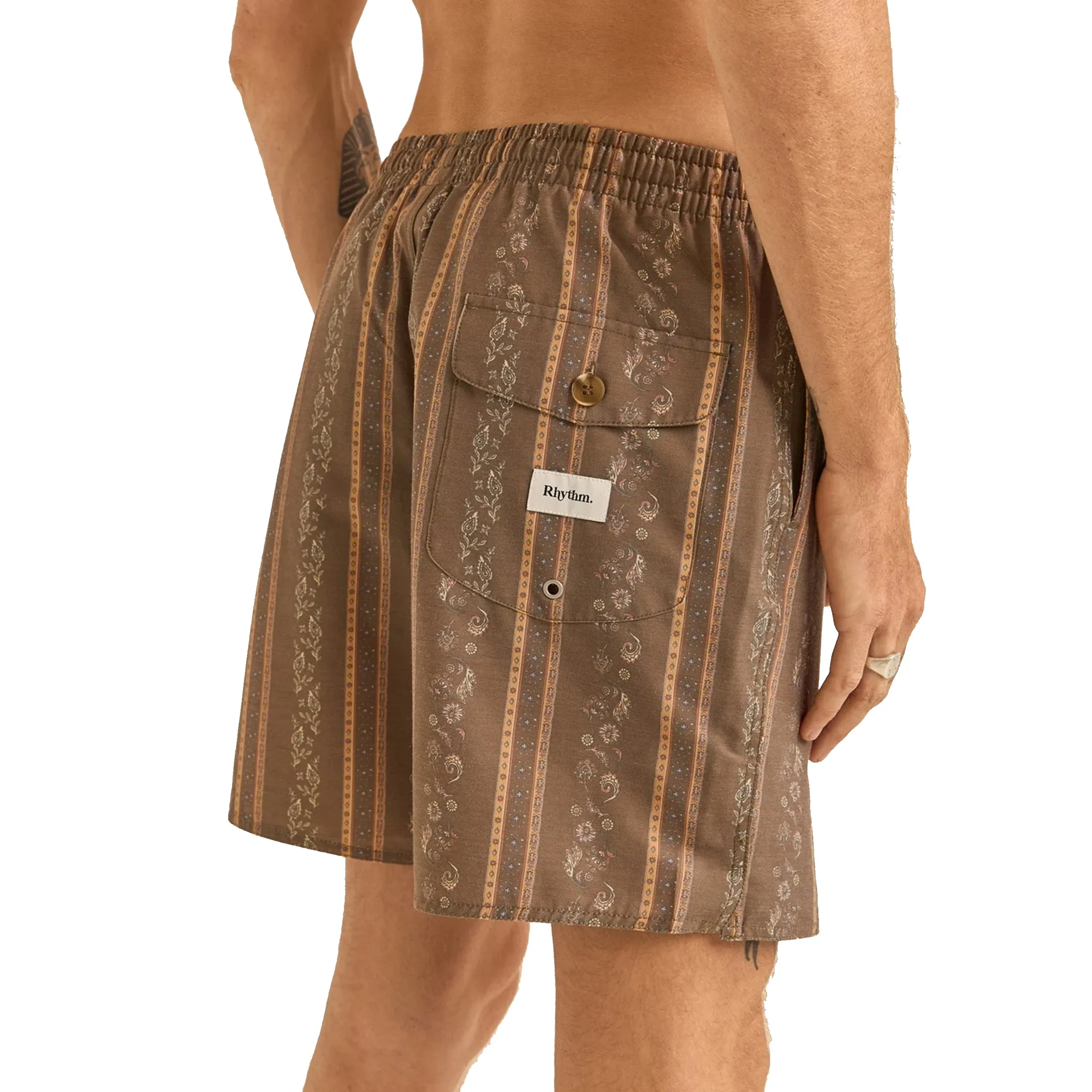 RHYTHM PAISLEY STRIPE BEACH SHORT