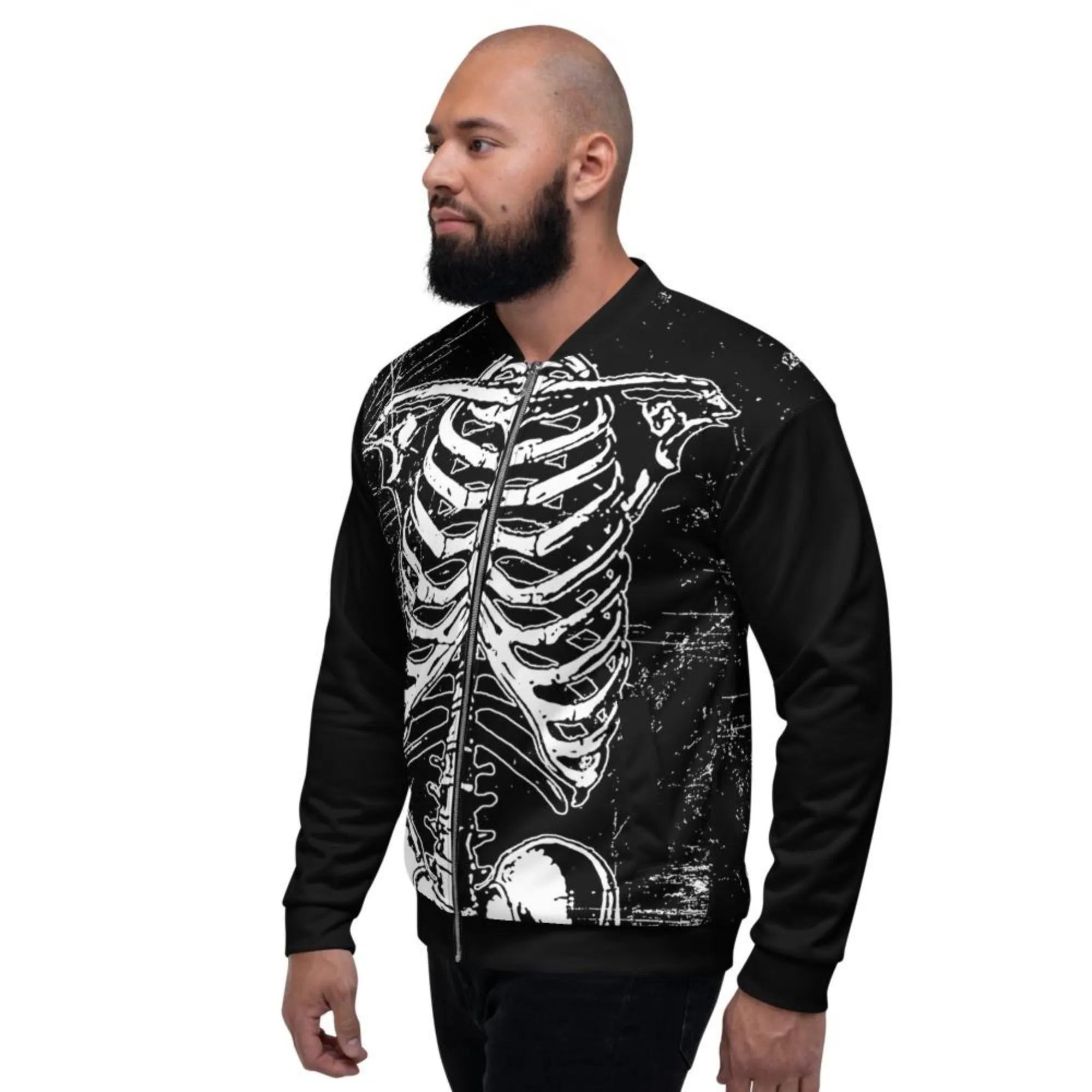 Rib-cage Unisex Bomber Jacket