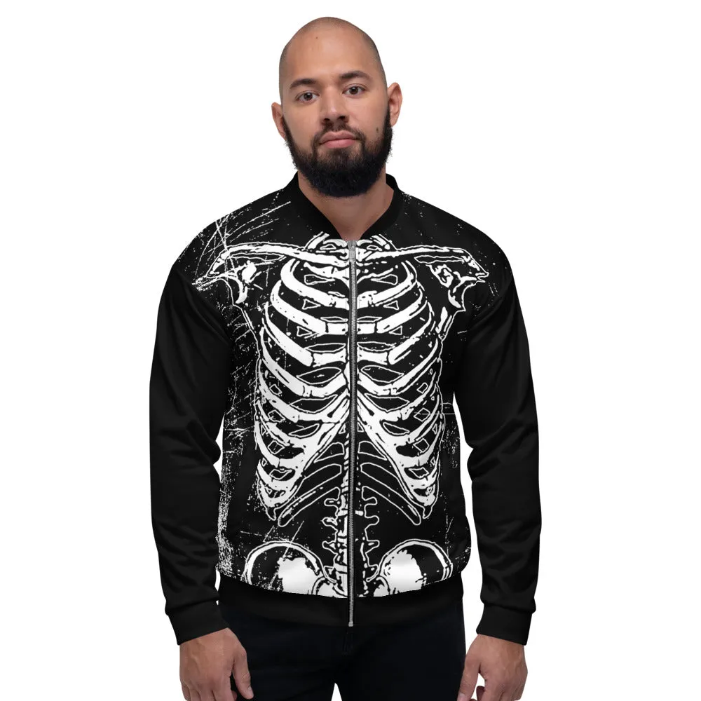 Rib-cage Unisex Bomber Jacket