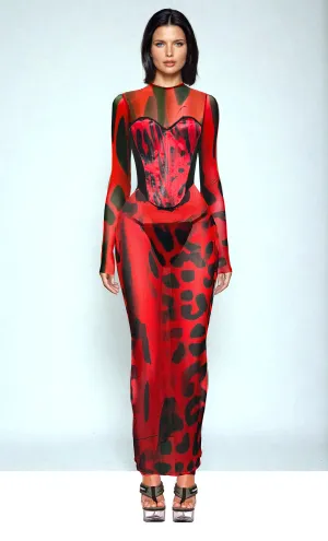 Rouge Corset Maxi