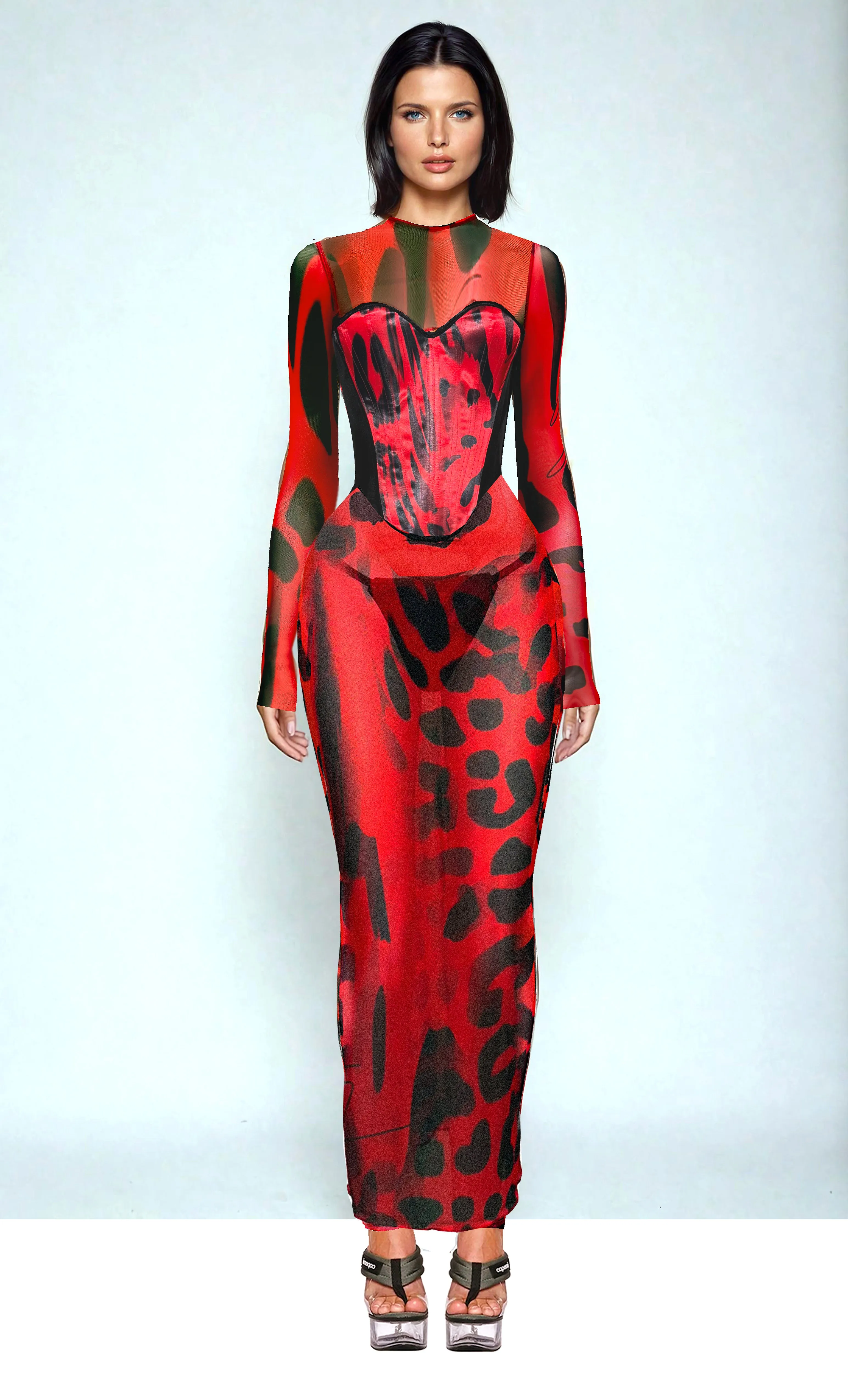 Rouge Corset Maxi