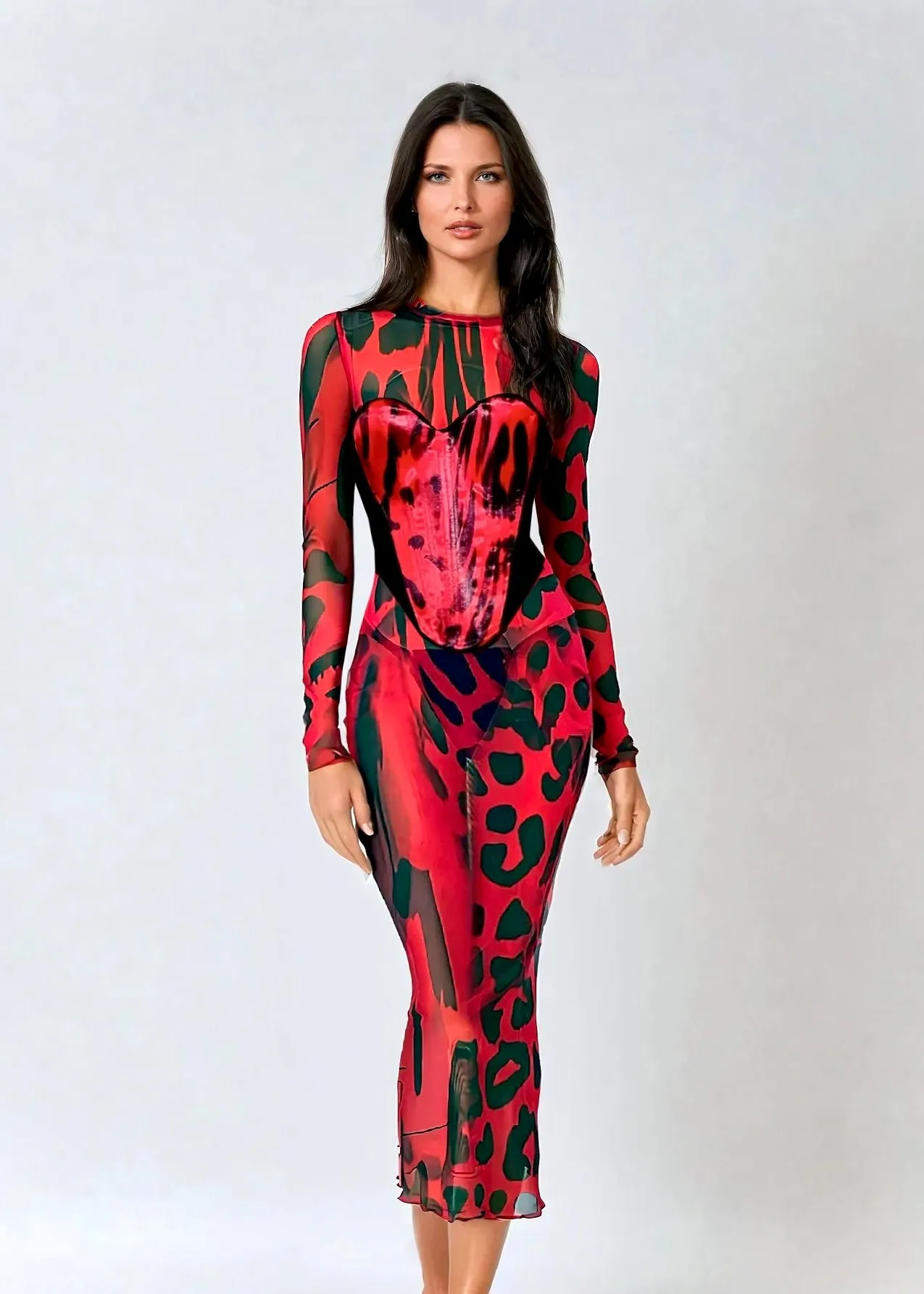 Rouge Corset Maxi