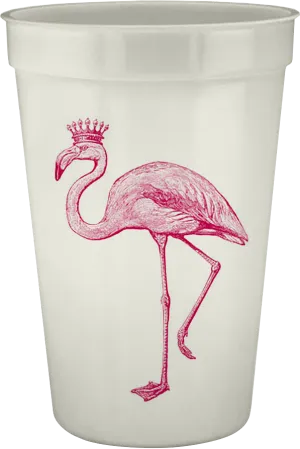 Royal Flamingo 16oz Pearlized Cups