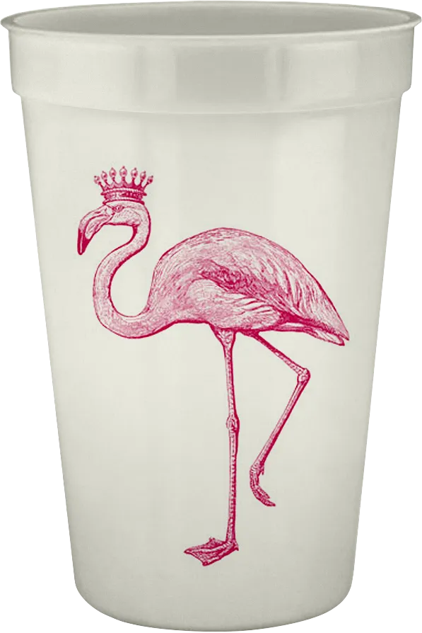 Royal Flamingo 16oz Pearlized Cups