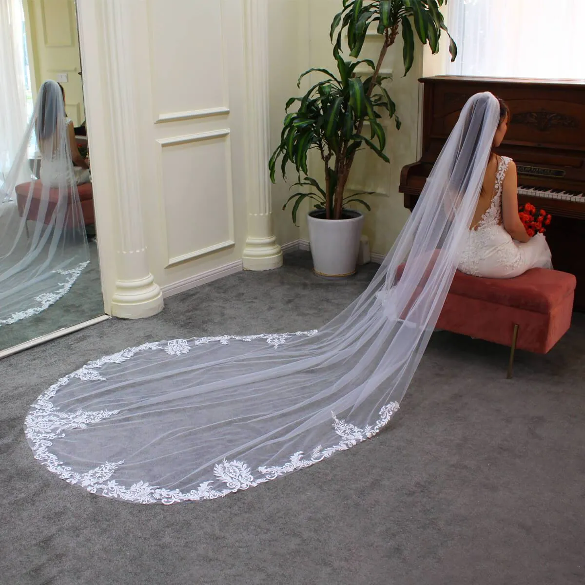 Roycebridal Cathedral Length Spanish Mantilla Veil Viniodress V685
