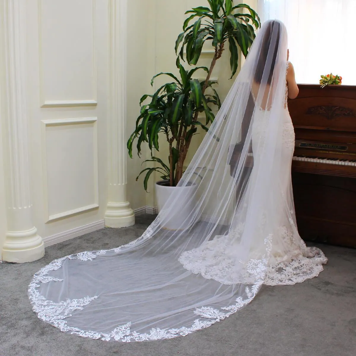 Roycebridal Cathedral Length Spanish Mantilla Veil Viniodress V685