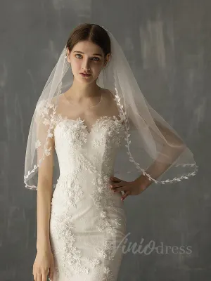 Roycebridal Elbow Length Boho Wedding Veils for Brides AC1013