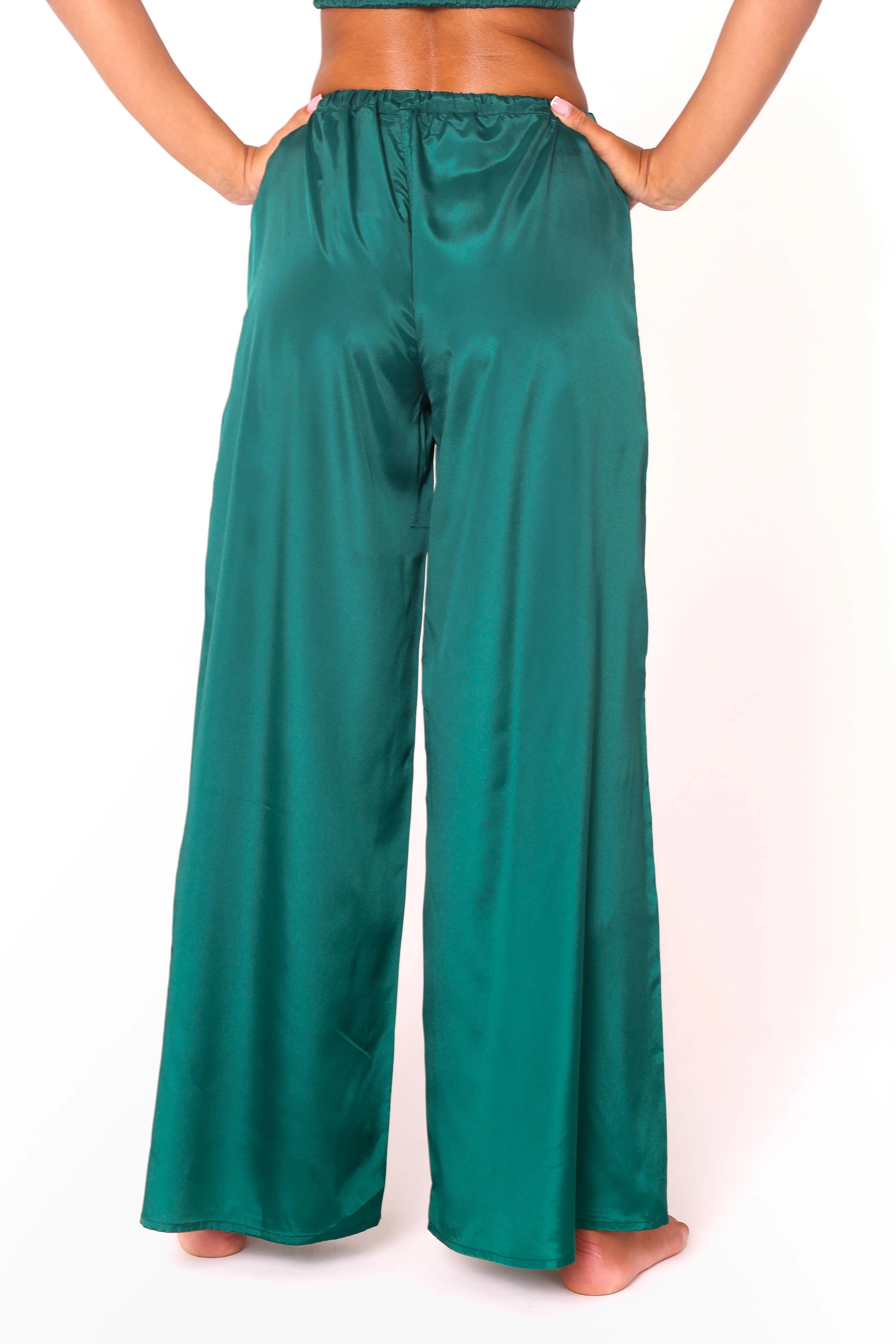 Satin beach trouser