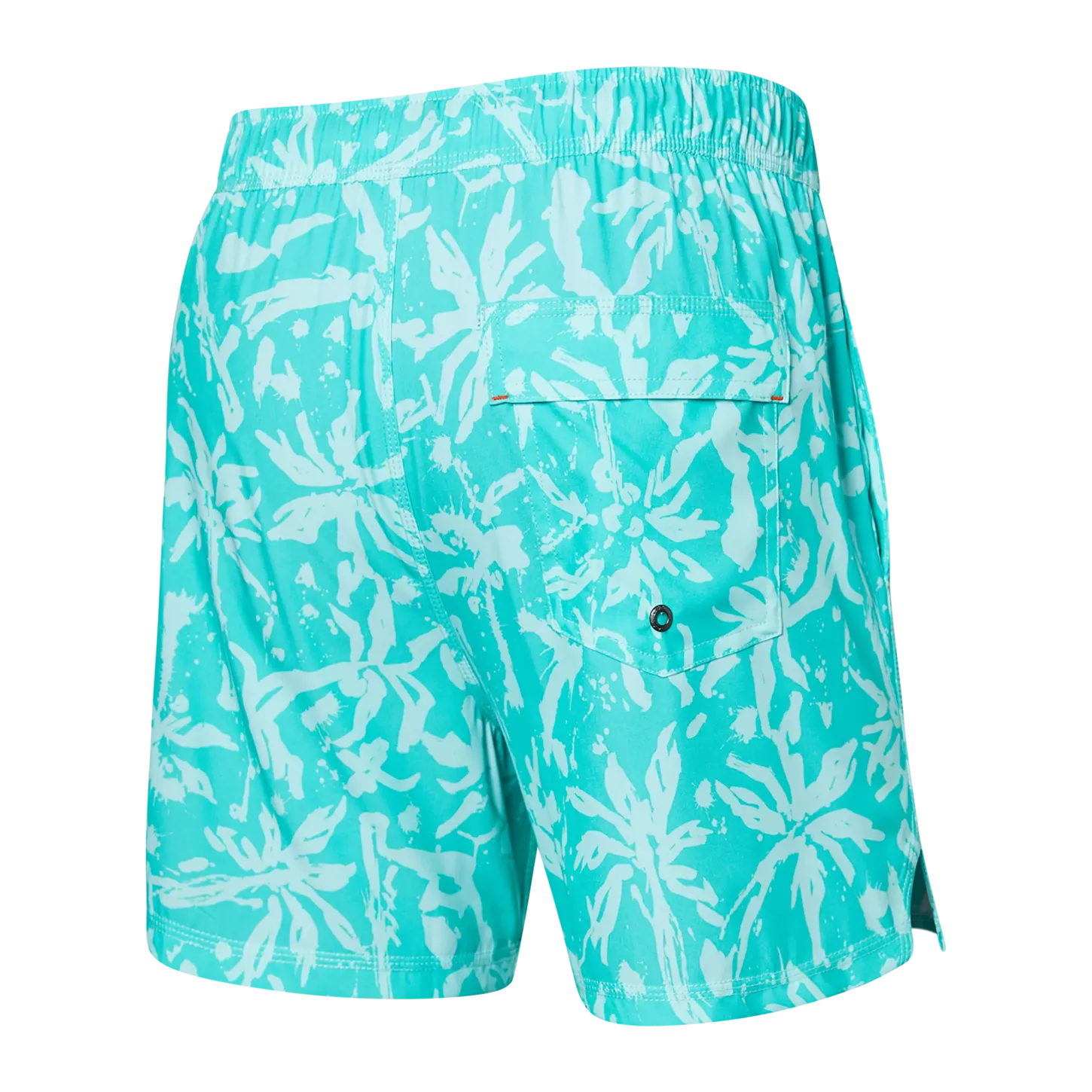 Saxx Mens Oh Buoy Stretch Volley 7" Swim Short - Splash Palms