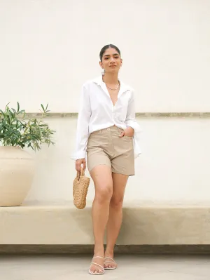 Seam Detail High Waist Short