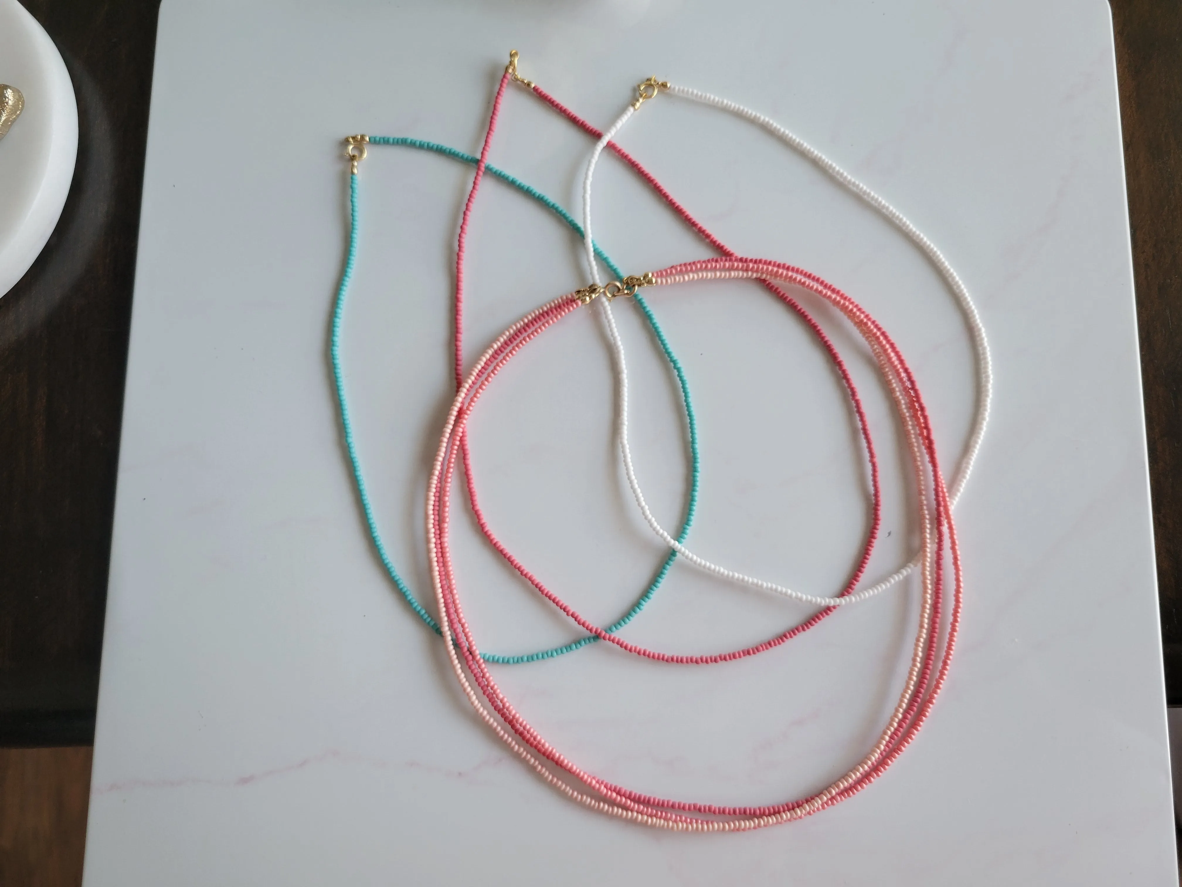 Seed Bead Layering Necklaces - Multiple Colors Available