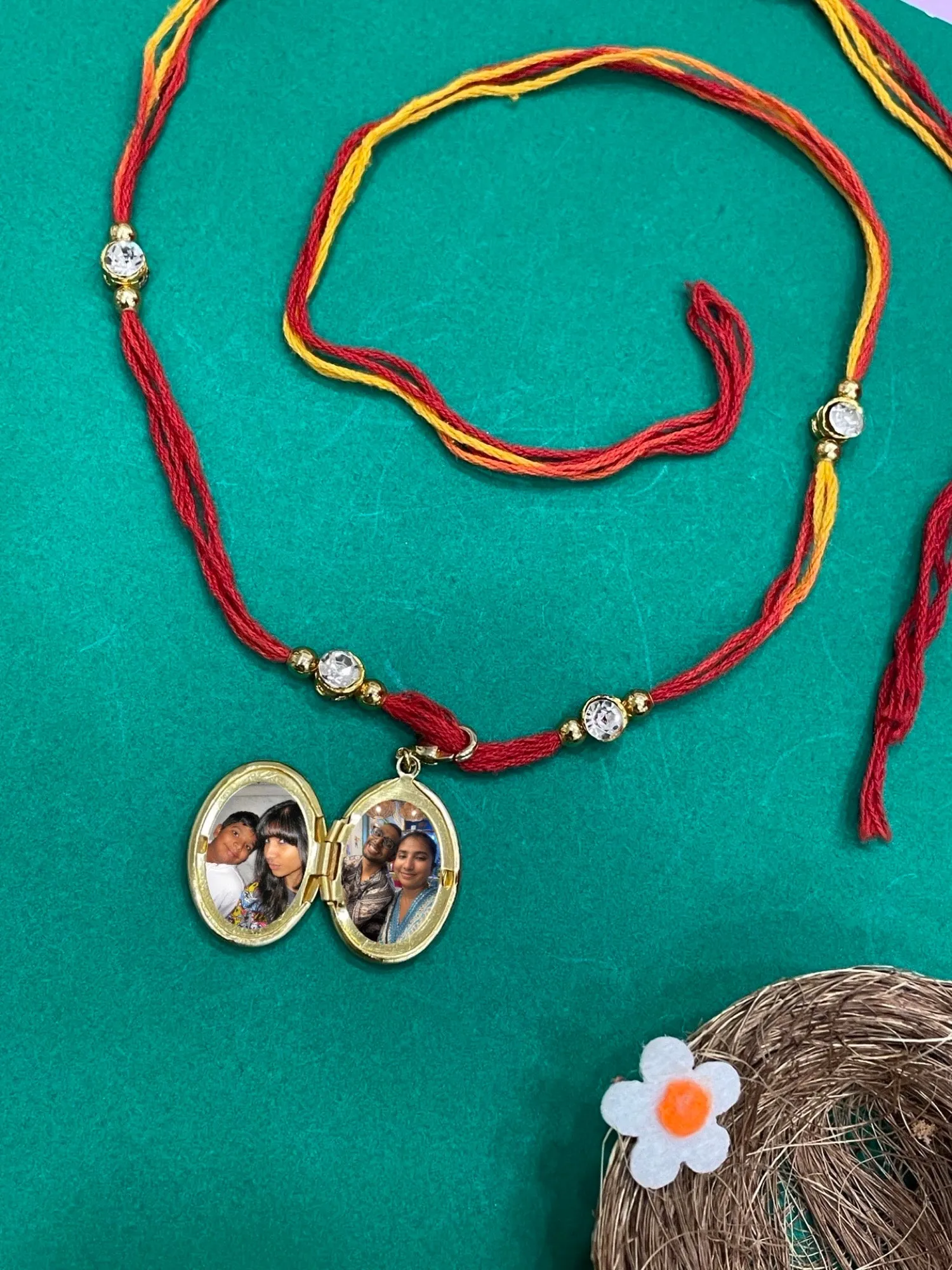 (Set of 2) Photo Frame/Lumba & Rakhi  2 Free Chains