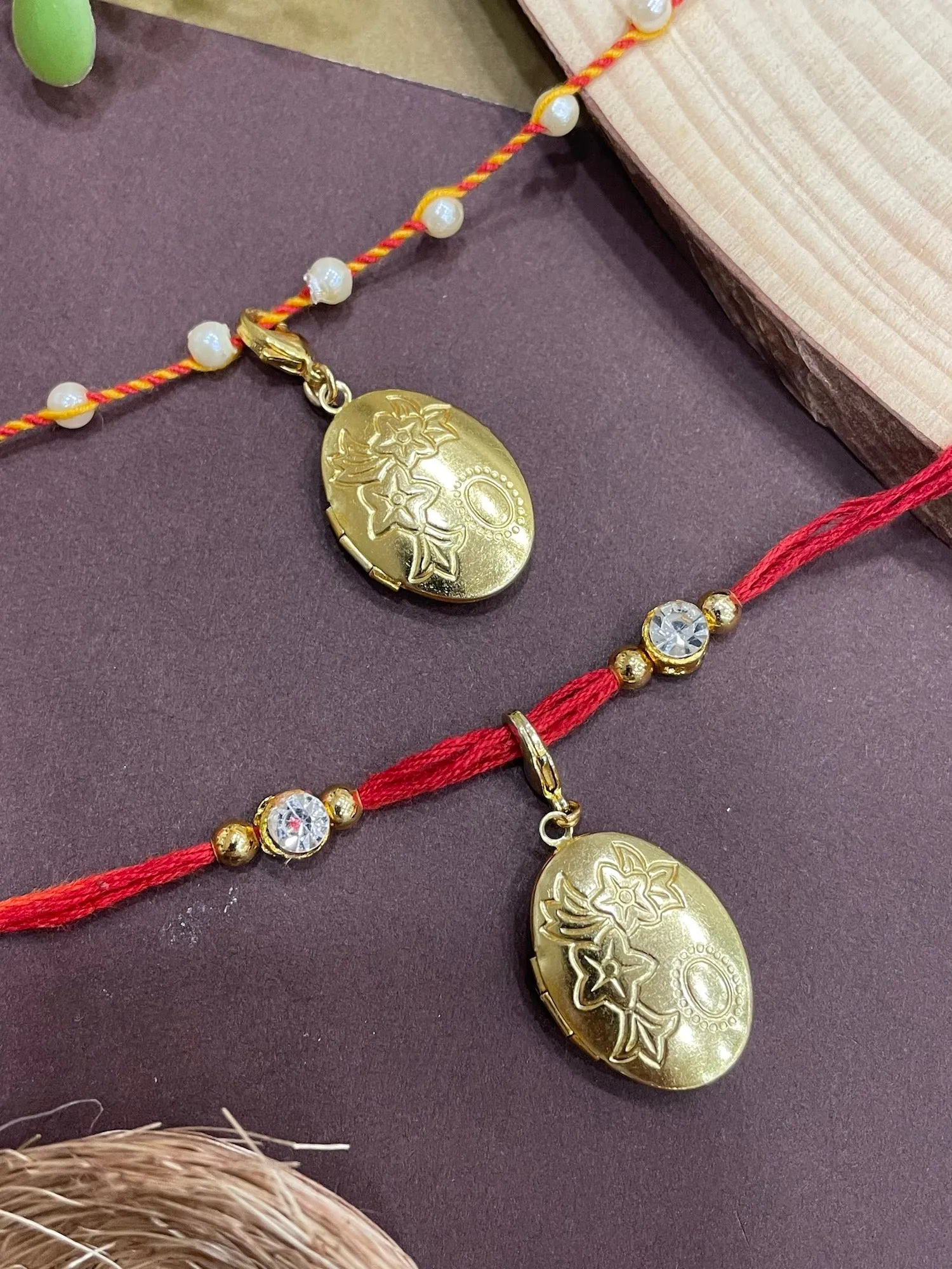 (Set of 2) Photo Frame/Lumba & Rakhi  2 Free Chains