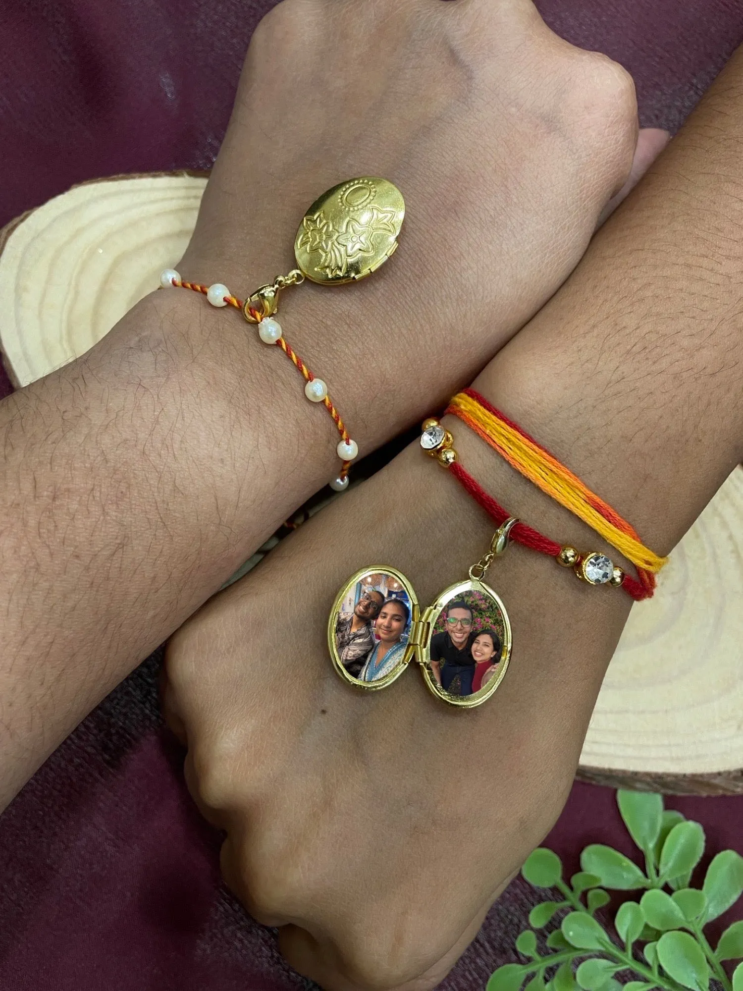 (Set of 2) Photo Frame/Lumba & Rakhi  2 Free Chains