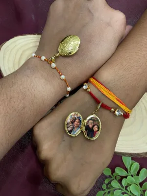 (Set of 2) Photo Frame/Lumba & Rakhi  2 Free Chains
