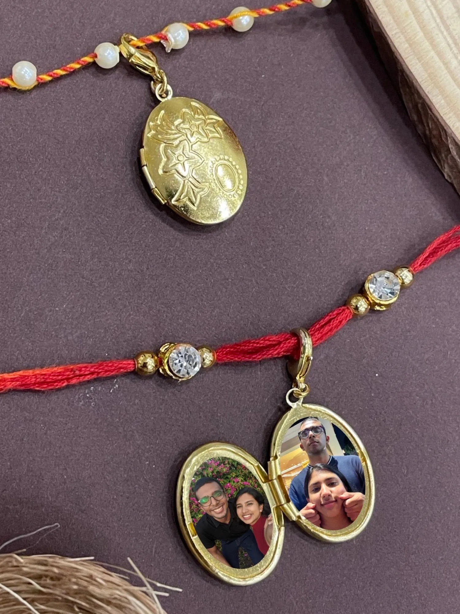 (Set of 2) Photo Frame/Lumba & Rakhi  2 Free Chains