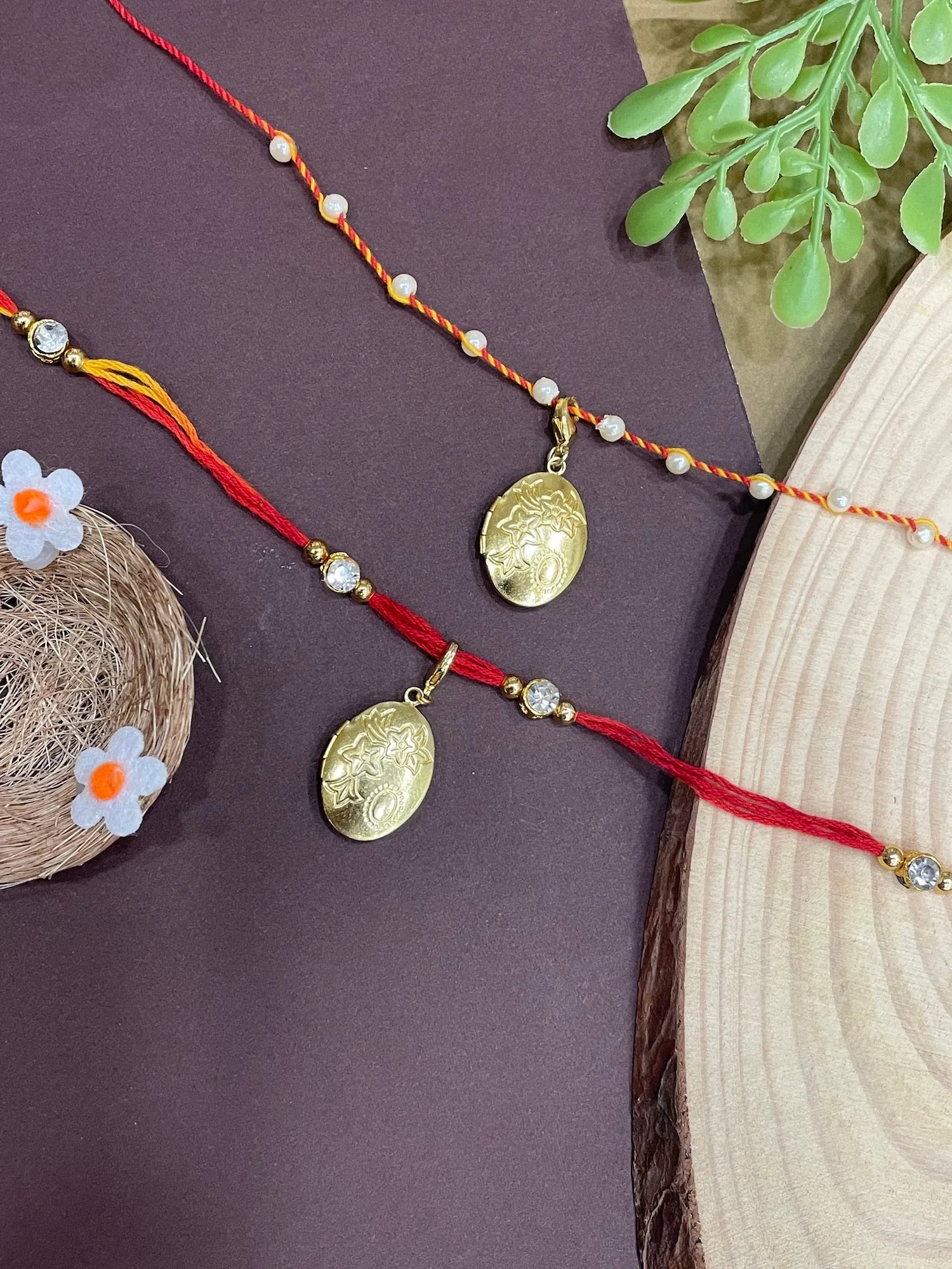 (Set of 2) Photo Frame/Lumba & Rakhi  2 Free Chains