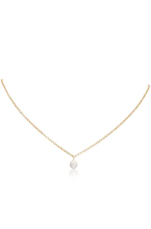 Single Pearl Drop Back Necklace