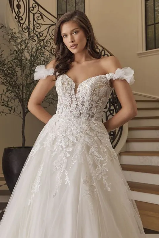 Size 14 Casablanca 2574 Corinne Ivory/Nude/Ivory Gown